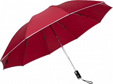 Зонт автоматический с фонариком и со светоотражающей лентой Zuodu Umbrella Smart Led Light - красный 