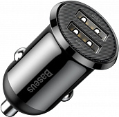 Автомобильное зарядное устройство Baseus Grain Pro, 2*USB, 4.8A (CCXML-U) (CCALLP-01) - черный 