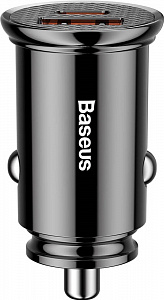 Автомобильное зарядное устройство Baseus Circular Plastic A+C 30W PPS Car Charger (PD3.0 QC4.0+ SCP AFC) (BS-C16C1-X) (CCALL-YS01)  - черный 