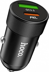 Автомобильное зарядное устройство HOCO Z32B Speed Up PD20W + QC 3.0 - черный 